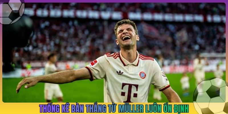 Thống kê bàn thắng từ Müller luôn ổn định